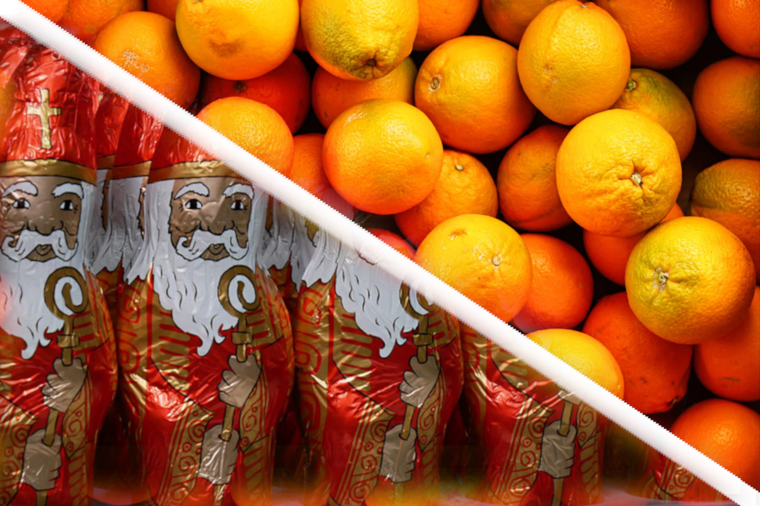 Fair-Kauf von Orangen und Nikoläusen
